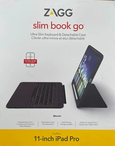 ZAGG - Slim book Go - Case with Detachable Bluetooth Keyboard - Black - Picture 1 of 5