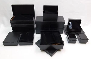 17 EMPTY R.J. Graziano Black Jewelry Boxes Black Velvet Bags Zipper Bags LOT - Picture 1 of 23