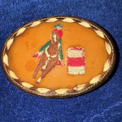 赛马皮带扣工具皮革桶赛车 80 年代托尼喇嘛复古 — 第 1/2 张图片