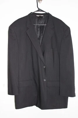 CHARCOAL GRAY PRONTO UOMO 100% WOOL SPORT COAT sz 54R solid blazer / suit jacket - Image 1 of 4