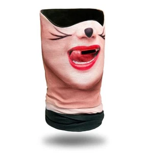 Beardo - Meow Cat Girl Printed HD Ski Mask Fleeced Lined - Picture 1 of 3