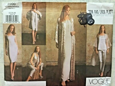 Vogue Sewing Pattern 2500 Tom & Linda Platt Misses' dress Size 12-14-16 UNUSED - Image 1 of 4
