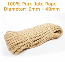 100% Natural Jute Hessian Rope Cord Braided Craft DIY Safe for Pets Animals Gym