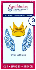 Spellbinders Shapeabilities D-Lites Wings & Crown Set Cutting Embossing Dies - Picture 1 of 1