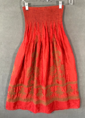 Vestido para mujer Lapis Anthropologie talla única rojo boho arte elástico Foto 1 de 4
