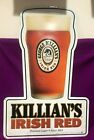 George Killian's Irish Beer Glass Sign 1999 Tin Advertising 29.5" in Vintage 