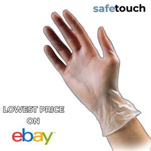 Vinyl Gloves CLEAR Disposable Powder & Latex Free Work Tattoo Food Medical