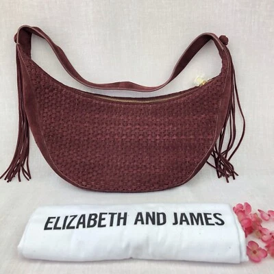 Elizabeth and James Zoe Gamuza Hobo Granate (Lista $545) NUEVO Foto 1 de 4