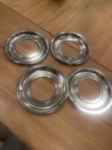 VINTAGE  STOVE BURNER DRIP PANS 8 1/4” QTY4.  Tappan ? - Picture 1 of 4