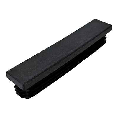 SHOPISNOW 50Pz TAPPI TAPPO RETTANGOLARE 20x100mm NERO PUNTALE PLASTICA altezza 5mm cm.10x2