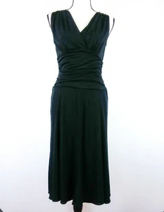 Womens Black Dress Rouched Sides Stretch Event Holiday Size Medium By George - Picture 1 of 3