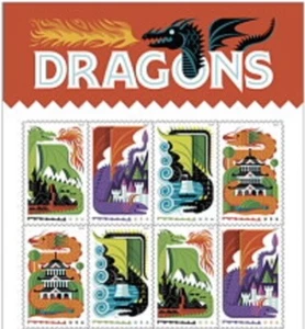 US 5307-5310 5310a Dragons F header block 8 MNH 2018 - Picture 1 of 1