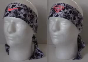 Nike Skylar Diggins Head Tie Printed Reversible Chalk Blue/Black/Bright Mango - Picture 1 of 7