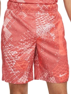 New Nike Court Victory 9" Tennis Summer Red Printed Shorts Men's Size M DV9115 - Picture 1 of 4