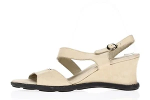 ARCHE Womens Beige Suede Casual Buckle Platforms Wedges Heels Sandals Size 41 - Picture 1 of 6
