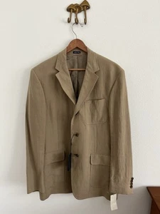 NWT Mens Polo Ralph Lauren Soft Tailored Linen Blazer Medium Italy Vintage - Picture 1 of 20