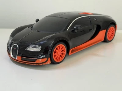 Bugatti Veyron R/C car black and orange No remote! READ - Image 1 of 4