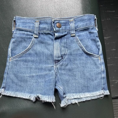 Pantalones Cortos Vaqueros Wrangler Niños Vintage Años 80 con Bolsillos Talla 4T Foto 1 de 4