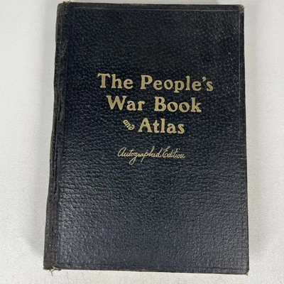 The People's War Book and Atlas Autographed Edition Vintage 1920 Hardcover Book - Image 1 of 4