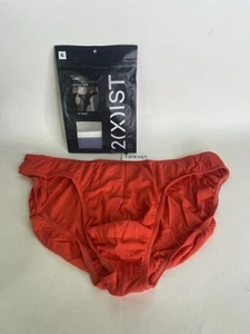 2xist Modal Luxe Hip Rib Brief Bikini Underwear Bittersweet Red Mens Size XL - Picture 1 of 5