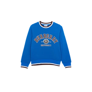(Kids) Burberry College Graphic Cotton Sweatshirt Blue - Picture 1 of 1
