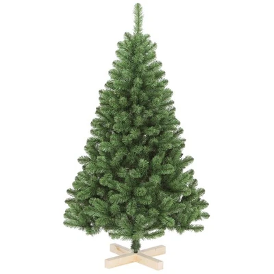 Künstlicher Weihnachtsbaum mit Holzständer Christbaum PVC Tannenbaum Kunstbaum - Bild 1 von 4