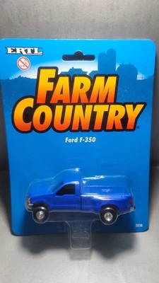ERTL FARM COUNTRY FORD F-350 F350 DUALLY PICK-UP TRUCK BLUE 1/64 #2038 - Image 1 of 2