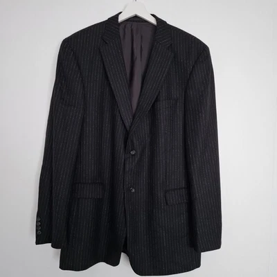 Blazer Strellson Negro Rayas Lana de Cordero Para Hombre Dos Botones Talla US 42 EU 52 Foto 1 de 4