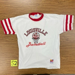 Vintage 80s Men’s Medium Louisville Cardinals Basketball Tee Shirt Reef Club - Bild 1 von 7
