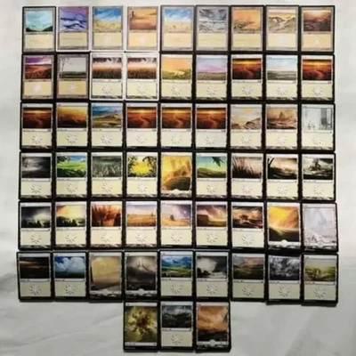 MTG Japanese Basic Land Complete Set 4th Edition to 8th Edition New Frames Used - Image 1 of 3