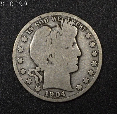 1904-S Barber Half Dollar "G+" *Free S/H After 1st Item* - Image 1 of 2