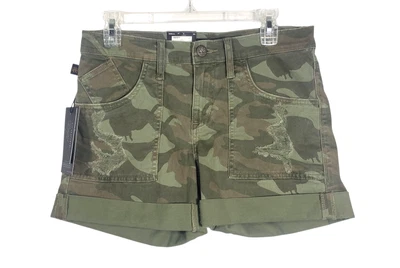 Rock & Republic Bumpershoot Shorts Womens Camouflaged Cuffed Distressed Size 8 - Image 1 of 4