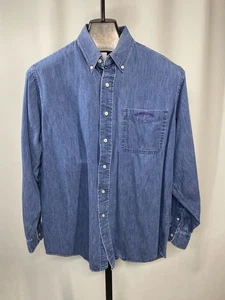 CAMEL CIGARETTES Vintage Denim Shirt SIZE LARGE L advertising Y2K 90s - Picture 1 of 9