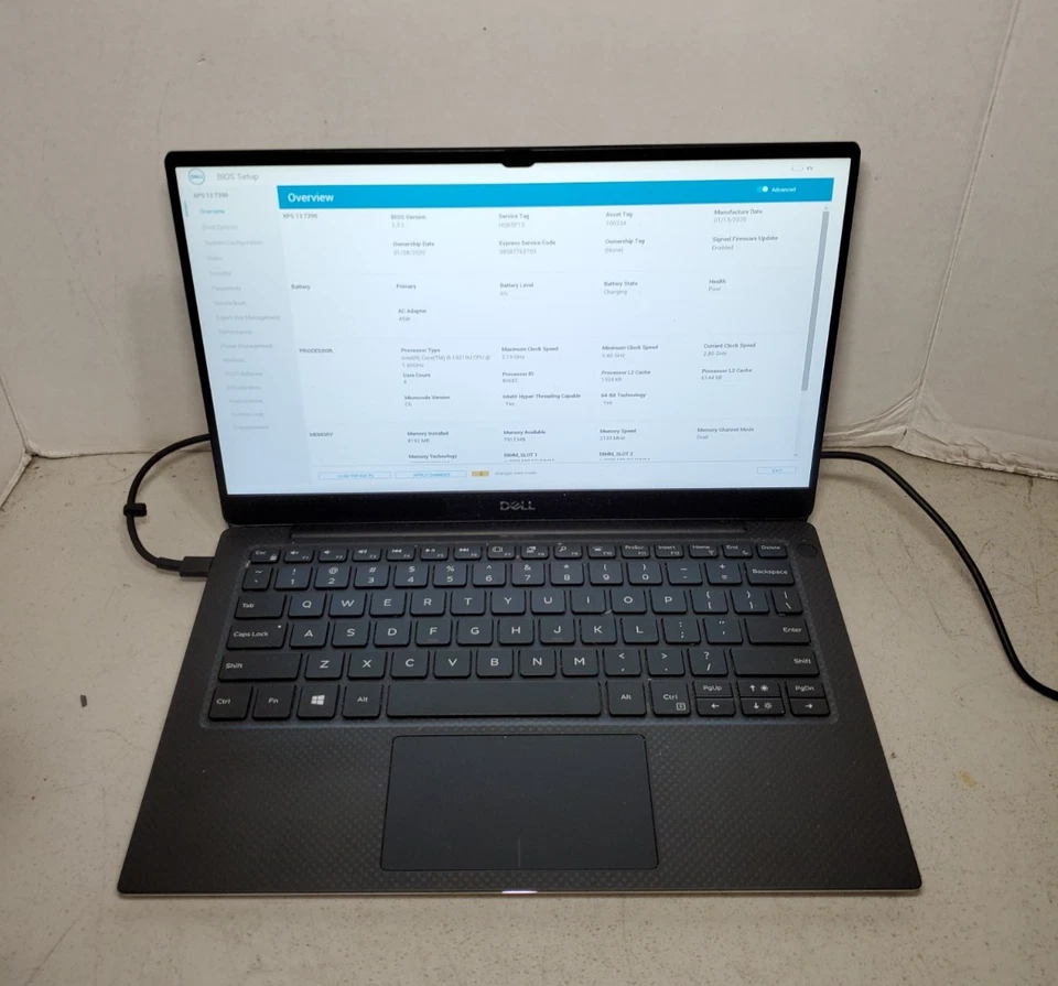 Laptop Dell XPS 13 9370 Intel Core i5-8350U 1,70 GHz 8 GB de RAM ¡Sin SSD/OS! #69 Foto 1 de 4