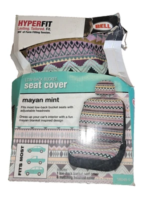 (1) Cubiertas de asiento con canastilla delanteras Bell Mayan Mint Mexican Azteca Car Truck Foto 1 de 4