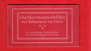 CAVE. CAVING. GERMANY HERMANNSHOHLE BEI RUBELAND IM HARZ . 10 CARD BOOKLET - Picture 1 of 11