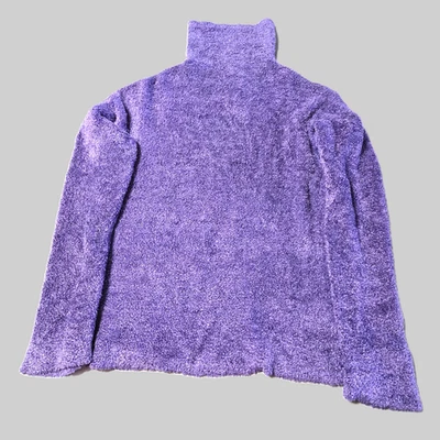 Suéter difuso New York & Company talla mediana púrpura manga larga cuello alto Foto 1 de 4