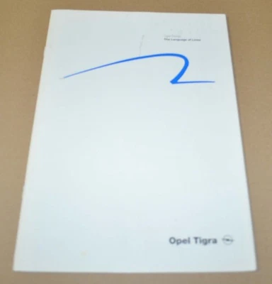1993 Opel Tigra дизайн брошюра проспект ENG - Изображение 1 из 4