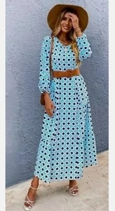 ZARA Printed PURE COTTON MIDI KAFTAN Smock SHIRT DRESS BLOGGERS, M UK 8 10 12 - Picture 1 of 12