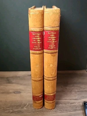 ABattles And Leaders Of The Civil War Vol 1,2  Antique Lesther-Bound Set Library - Image 1 of 4