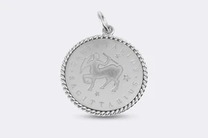 Tiffany & Co. 925 Silver Zodiac Sagittarius Disc Pendant (4.37g.) - Picture 1 of 2