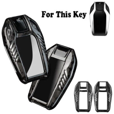 Capa chaveiro de carro fibra de carbono para BMW 730Li 740i 5 7 I8 G12 G30 X3 X4 X5 - Imagem 1 de 4