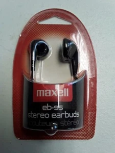 Maxell EB-95 Auricular Negro con Enchufe Universal de 3,5 mm Sonido Dinámico TOTALMENTE NUEVO - Imagen 1 de 2