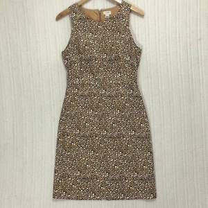 J. Crew Sleeveless Sheath Dress Animal Print Career Party Cocktail Size 4 - Picture 1 of 6
