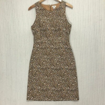 J. Crew Sleeveless Sheath Dress Animal Print Career Party Cocktail Size 4 - Image 1 of 4