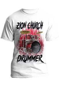 Airbrush Painted Drum Set Music Hoodie Shirt Hat Backpack Tag Mug Coaster - Picture 1 of 12