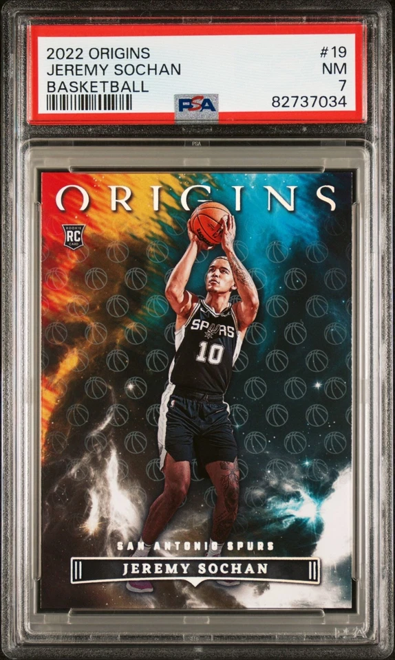 2022 PANINI ORIGINS 19 JEREMY SOCHAN BASKETBALL PSA 7 - Image 1 of 2