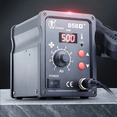 Hot Air gun New 858D+700w Digital LED SMD Soldering Iron Rework Station tool - Image 1 of 4