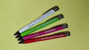 Personalisierter Metall Kugelschreiber mit Wunsch Laser-Gravur - Bild 1 von 3