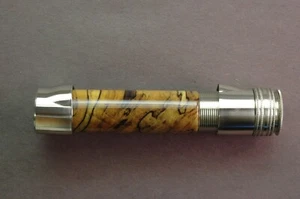 FLY ROD REEL SEAT Spalted Maple 11226 Screwlock Nickel Silver 0.375" bore - Picture 1 of 8